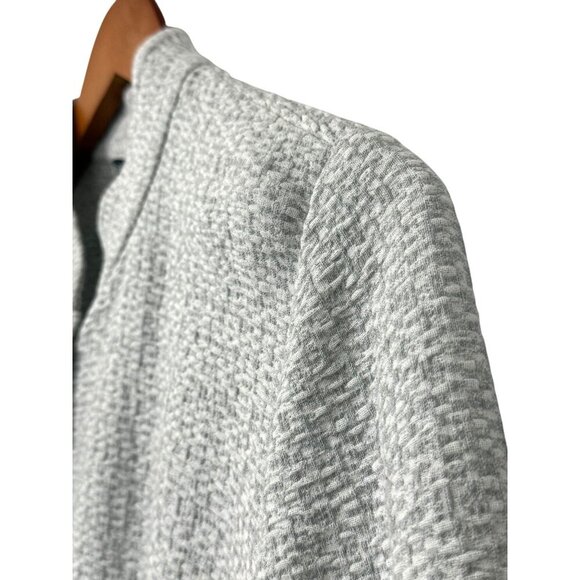 Eileen Fisher System NWT Textural Cotton Tencel Stretch Jacket Gray White Size L - Picture 5 of 12